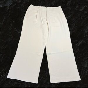 NWOT DKNY Off-White Cream Wide Leg Pants sz 14 Plus